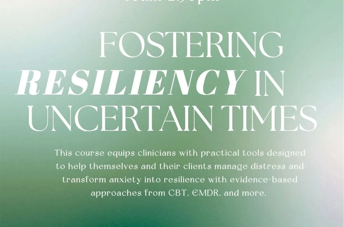 uncertainty resilience workshop